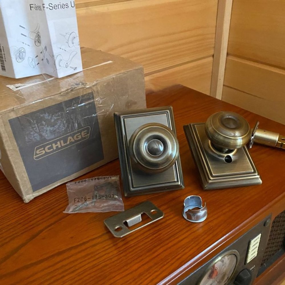 Schlage Antique Brass Set
